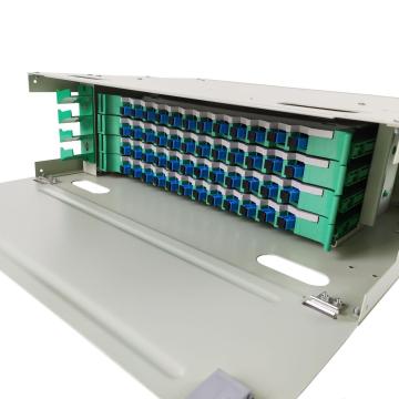 48 CORE SC/FC/LC Port 19 بوصة رف جبل إطار توزيع الألياف الضوئية
