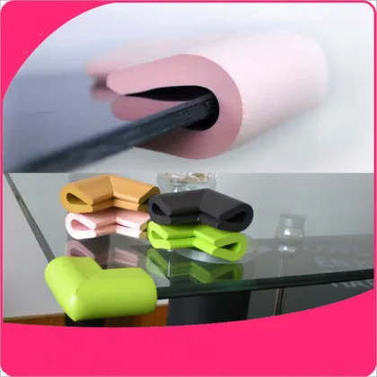 4pc/lot U Shape Corner Protector Baby Safety Soft Edge Guards Infant Glass Table Edge & Corner Guards With 3M Sticker