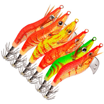 Glow-in-the-Dark Luminous Fishing Jig Hooks for Saltwater Squid Bait