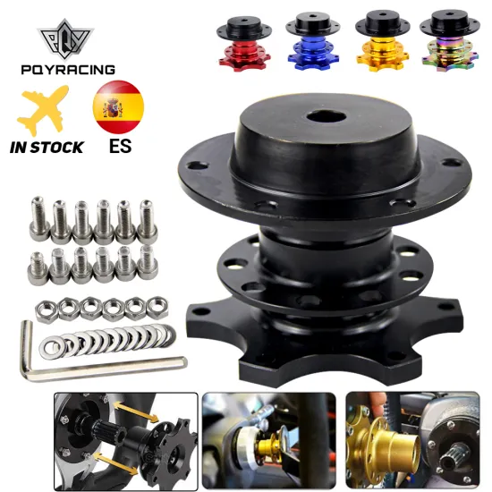 PQY - Universal Steering Wheel Quick Release Hub Boss Kit Wheel Hub Adapter For 6 hole Steering Wheel Hub PQY3859