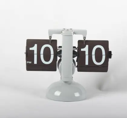 MKTIME Classic Metal Flip Clock Table Clock