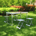 Mesa Alumino Plegable Camping Al Aire Libre Con Silla