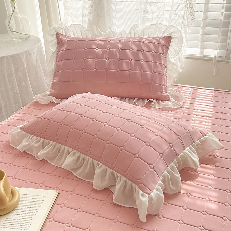 Lace Ruffled plain BedCover Fancy BedSheet Skirt factory