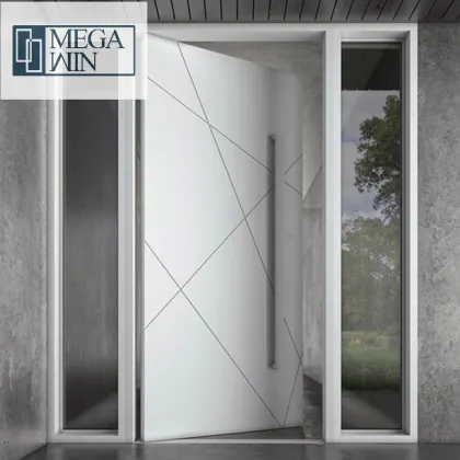 Modern Aluminum Villa Entrance Door Metal Pivot Door