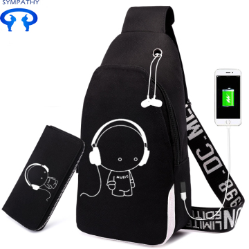Men's Oxford cloth student sports casual backpack
