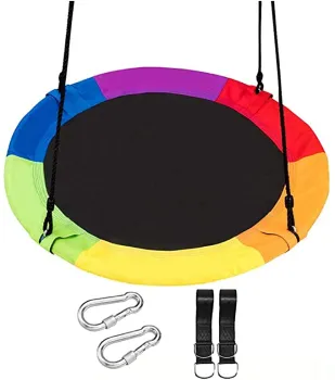 Colorful Multi-color Flying Saucer Swing for Parks