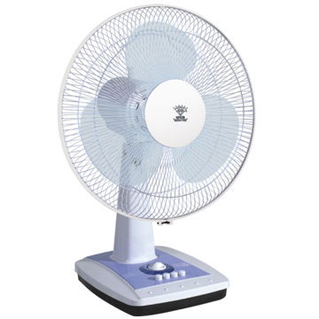 High-quality 16-inch Table Fan with Fashionable, White Color Cheaper, 60W Power