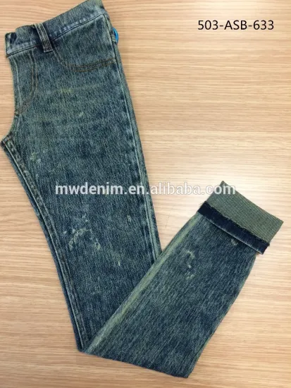 indigo womens cotton denim jeans knit denim fabric snow wash