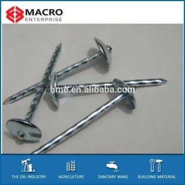 Umbrella galvanized twist shank roofing nails
