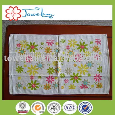 100%cotton cut velvet printed tea towel
