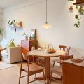 Milk glass shade LED light pendant lamp