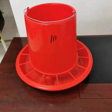 10kg Plastic Poultry Chicken Feeder - Red Yellow untuk Lapisan Broiler