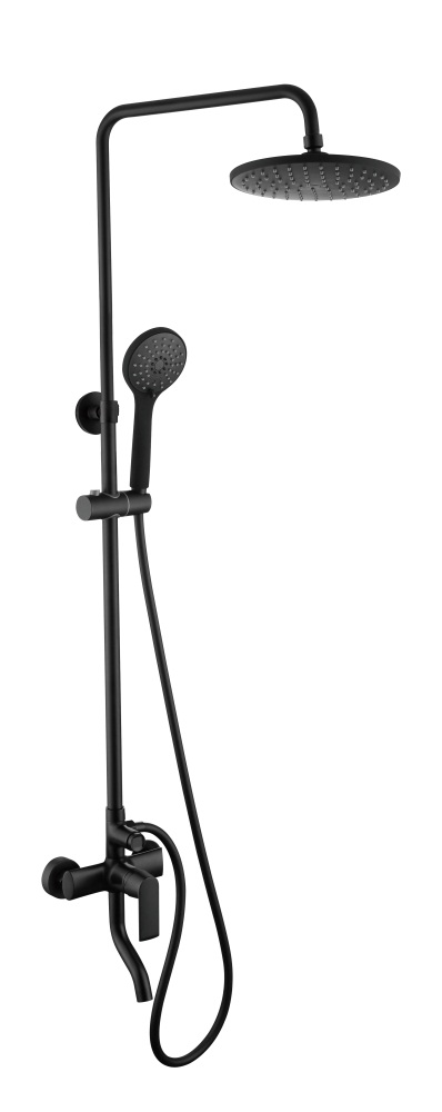 black exposed shower mixer