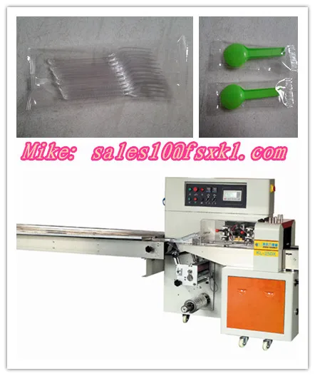 Plastic spoon and fork packaging machine