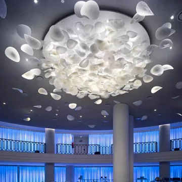 Ballroom banquet villa flush mounted chandeliers crystals