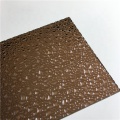 polycarbonate embossed sheet and polycarbonate solid sheet