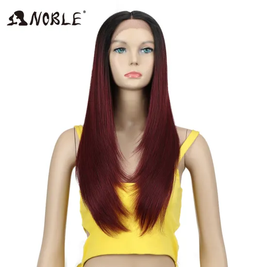 Beautiful 24 inch ombre colored long straight synthetic hair American cambodian red hair wigs synthetic hair