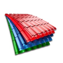 Planche de toit en ondulée enrobé de couleur