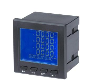 Alarm communication three-phase liquid crystal ammeter