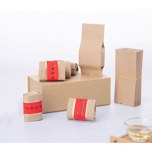 Customized printed 5g 10g 20g 100g 150g 200g 250g 500g kraft paper tea packaging bags for Candy/Nuts with easy tear opening