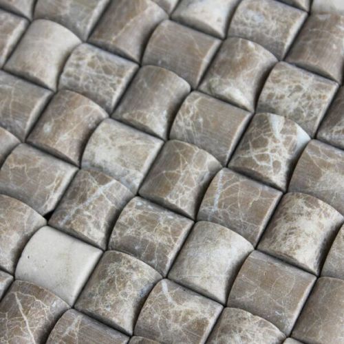 3D Grey Marble Mosaic Tiles for Indoor/Outdoor Walls