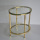 Modern double glass stainless steel side table