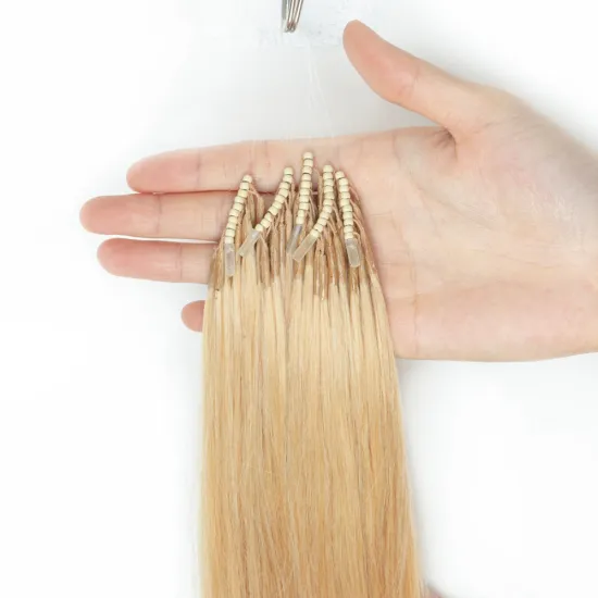 virgin Brazilian cuticle aligned hair 100 keratin tip Double Drawn 8D micro beads Human hair extensions