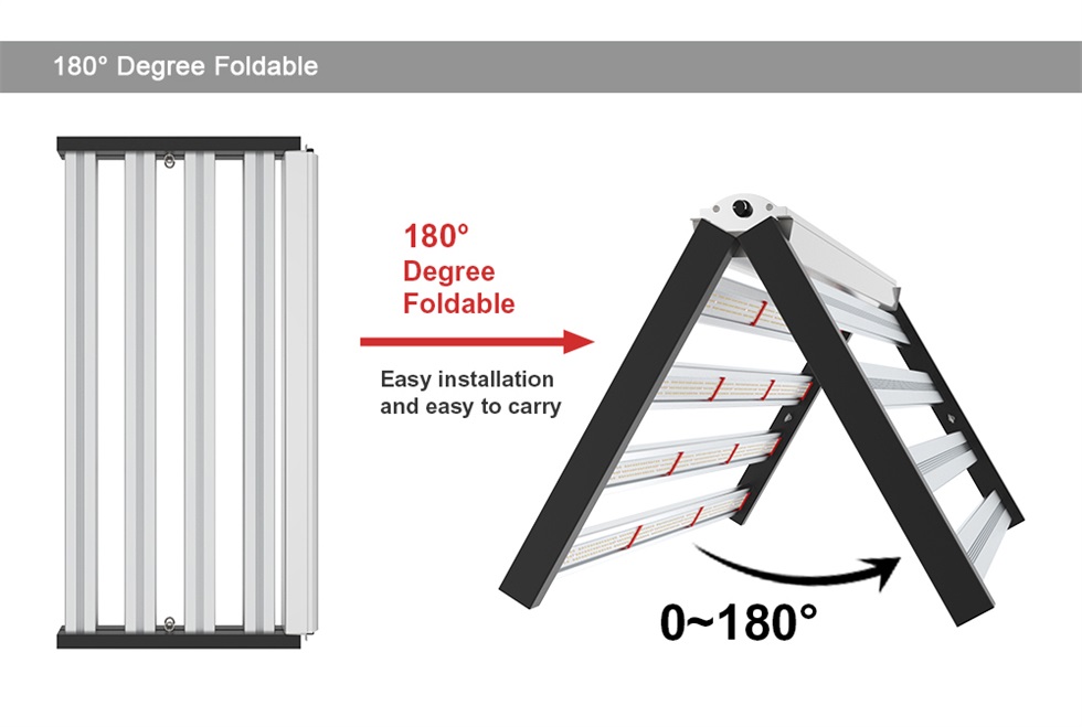 8 Bars 640W Samsung Folding LED Grow Light