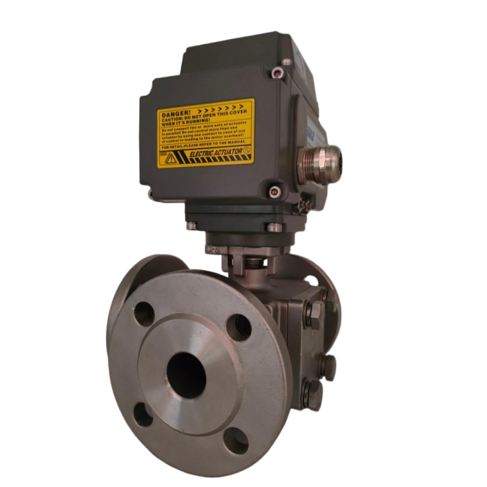 Van bi mặt bích ba mảnh điện