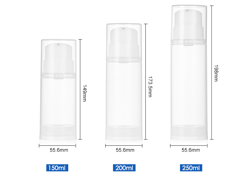 Plastic Vacuum Airless Cosmetic Lotion Pump Bottles