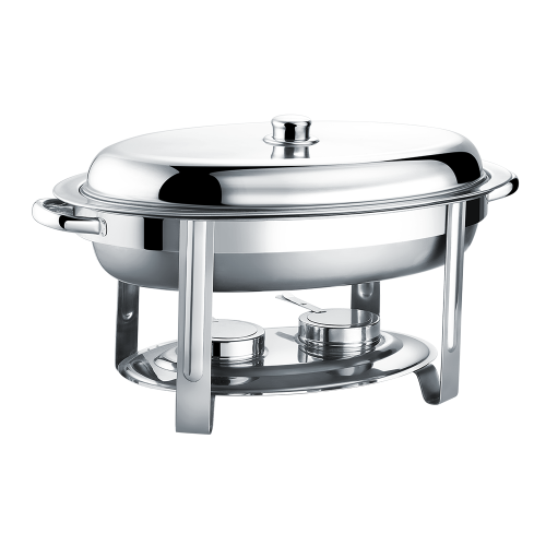 Ovaler Chafing Dish aus Edelstahl