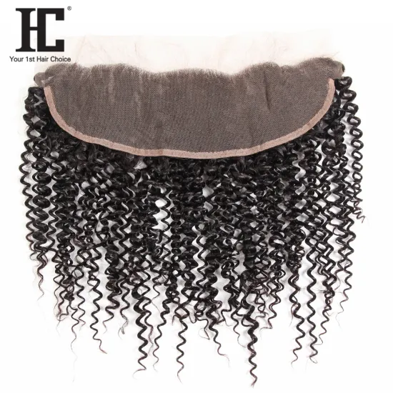 China Suppliers Natural Color Medium Brown Lace Kinky Curly Human Hair Best Selling Products 13X4 Frontal Brazilian Hairs