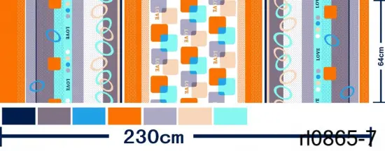 100% Polyester Print Fabric Home Textile Square Design