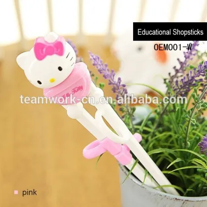 Food grade plastic hellokitty children learning chopstick