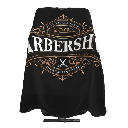 Custom Polyester Pongee Barber Cape Gown with Metal Snaps - OEM/ODM Services