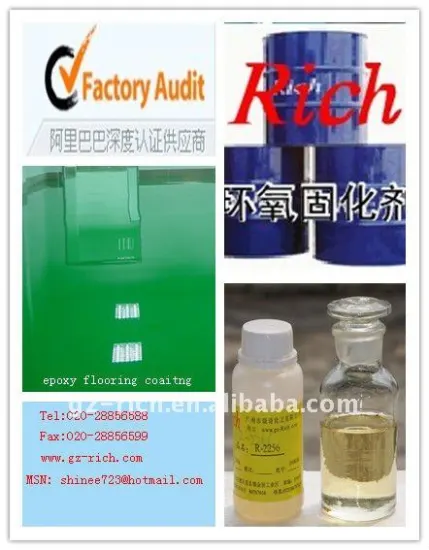 light yellow and transparent Epoxy Hardener R-2256 for factory flooring coatings
