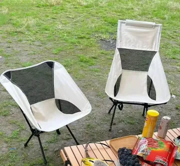 Lightweight Beach Chair Metal Frame Oxford Picnic Outdoor Fishing Moon Folding Chair