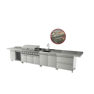 Professional Large Commercial Barbecue Grill Outdoor Kitchen on Sales