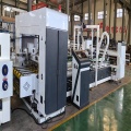 corrugated carton gluing and stitching machine