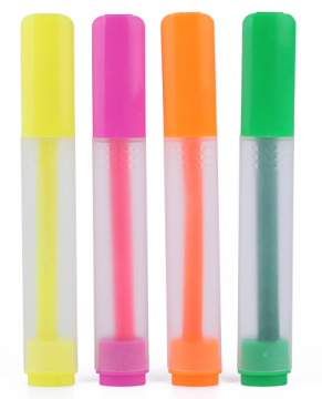 High Quality Fluorescent Ink Custom Logo Highlighter Pen