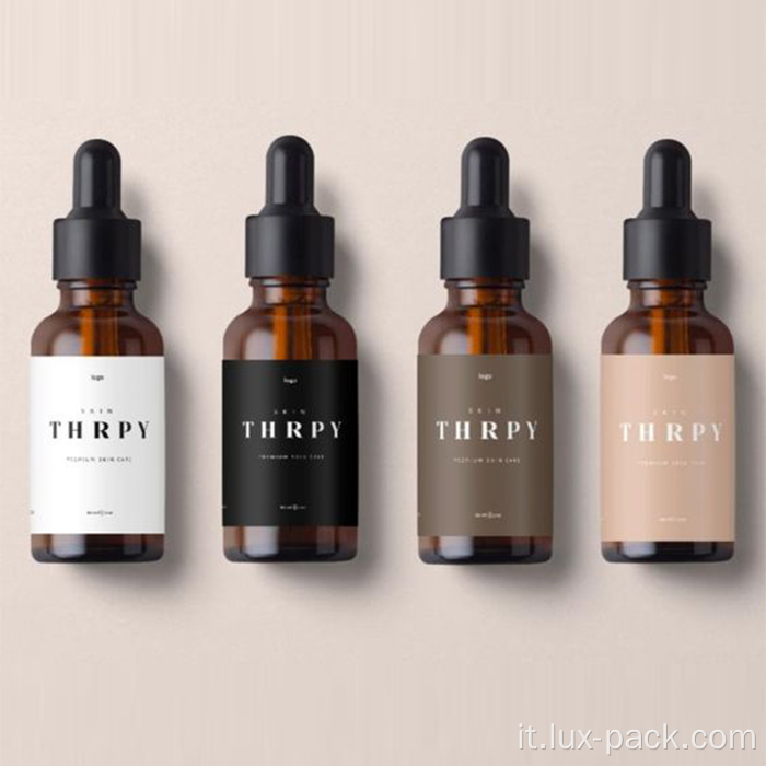 Bottiglia da contagocce in vetro ad olio essenziale estetico da 15 ml