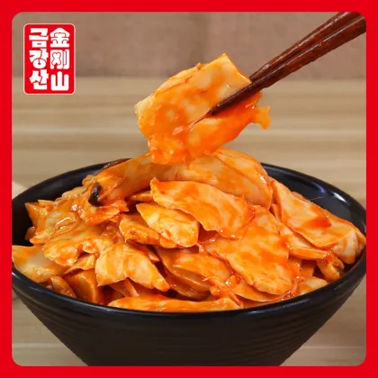 Spicy mixed pleurotus eryngii pickles