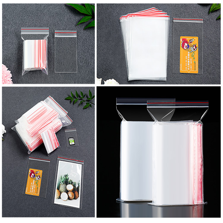 Wholesale plastic polyethylene LDPE zip lock transparent PE reclosable ziplock bag