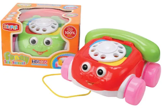 PULL ALONG CARTOON PHONE CAR
