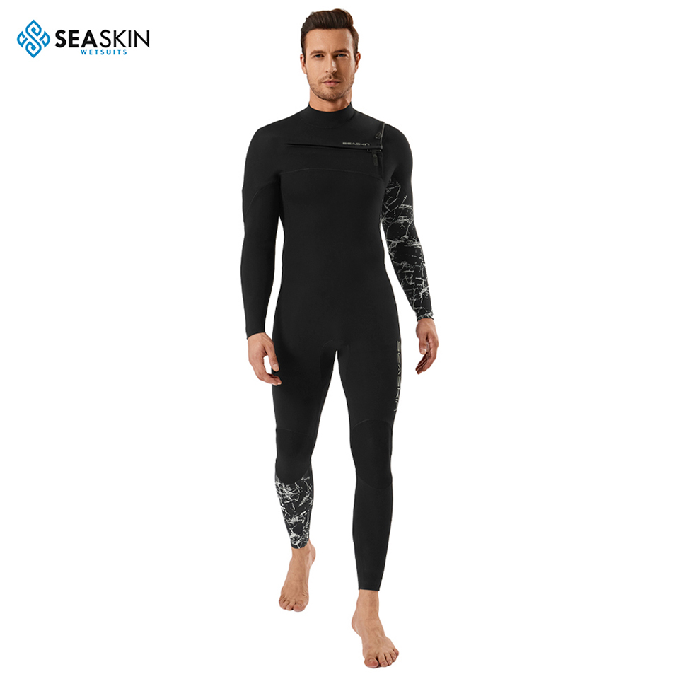 Seaskin Erkekler 3/2mm 4/3mm Uzun Kollu Wetsuit