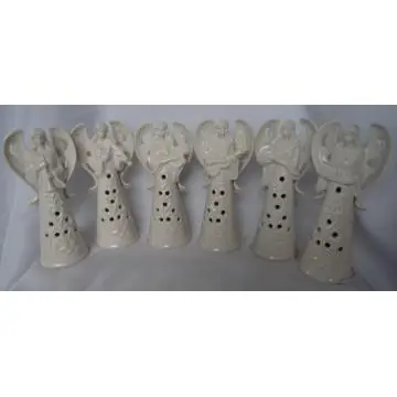 Ceramic Angel Figurines with Wings