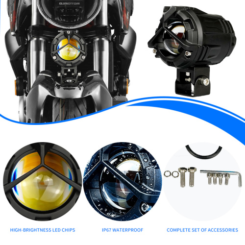 LiuHJG Aluminum Waterproof Motorcycle Auxiliary fog Light With Devil's Eyes