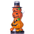 Pumpkin colorato a mano e cranio in vetro Bong bong, simpatica zucca di Halloween, tubo d'acqua in vetro borosilicato con ciotola da 14 mm