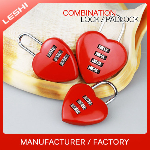 2015 New Product Heart Wedding Gift Lock with Combination