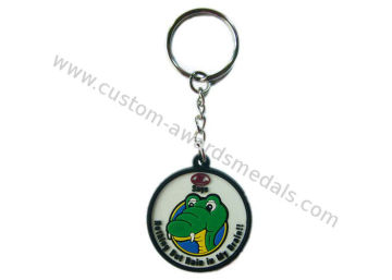 2d Custom Promotional Soft Pvc Keychain / Keyring For Mobile Phone